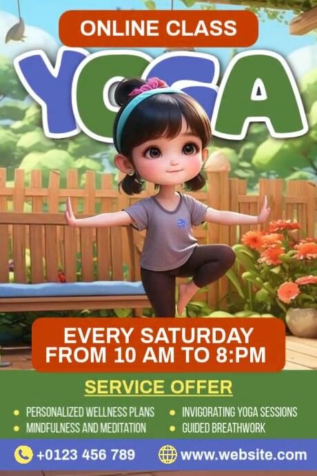 Yoga Ads Plakkaat template