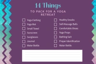 Yoga and Fitness Checklist Póster template