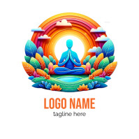 Yoga and mindfulness logo template