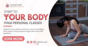 yoga and pilates personal classes advertising template