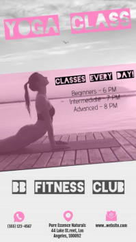 Yoga Class Flyer Ad Animated Instagram Story template