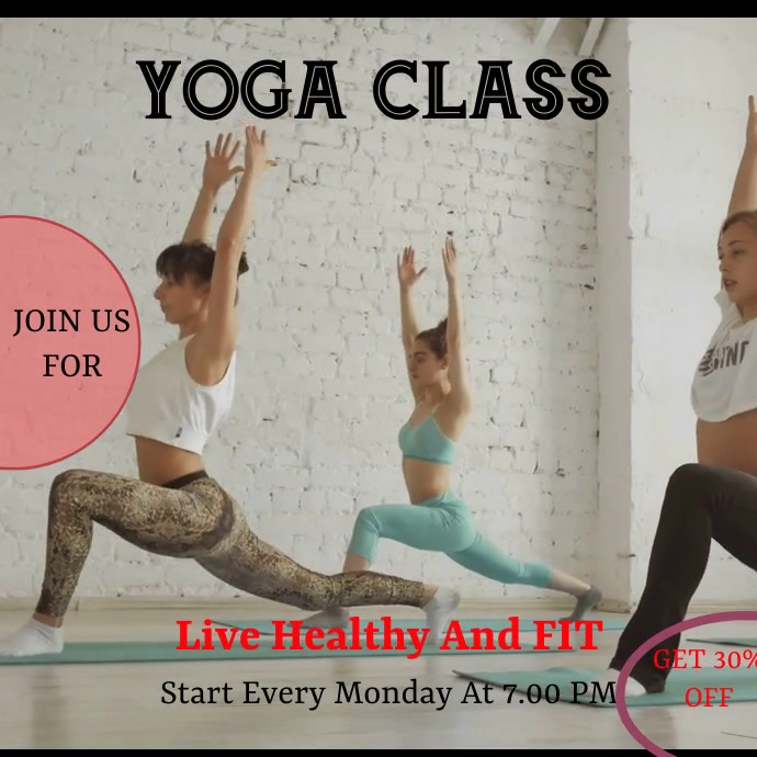 Copy of YOGA CLASS TEMPLATE | PosterMyWall
