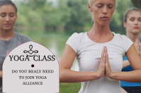 Серый Yoga class video teamplet Etiket Template