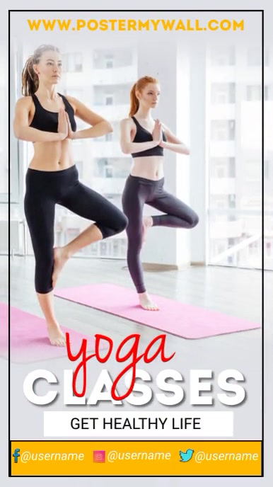 Yoga Classes Advertisement Template | PosterMyWall