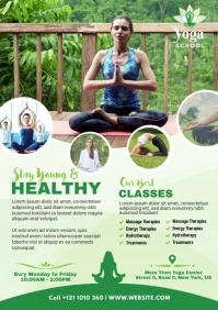 Yoga classes A4 template