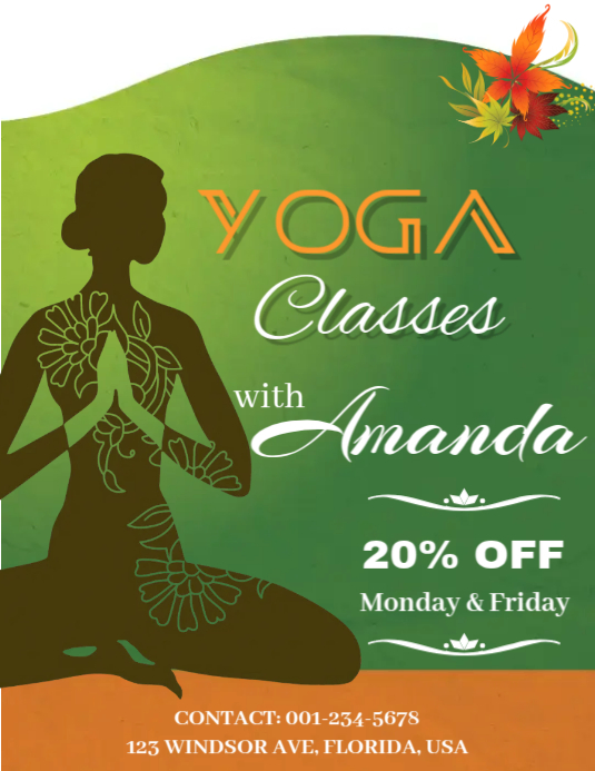 Yoga Classes Flyer (US Letter) template