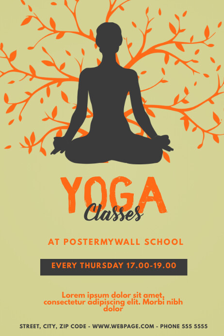 Yoga Event Description Example Yoga Classes Event Flyer Template | PosterMyWall