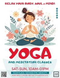 Yoga Classes Flyer Volantino (US Letter) template