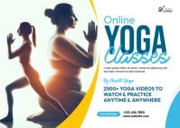 Yoga Classes  Postcard Pocztówka template