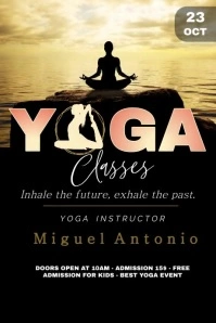 Yoga classes poster video template