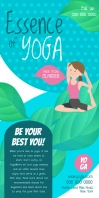 Blue Yoga Essence Fitness Banner Роллерный баннер 3' × 6' template