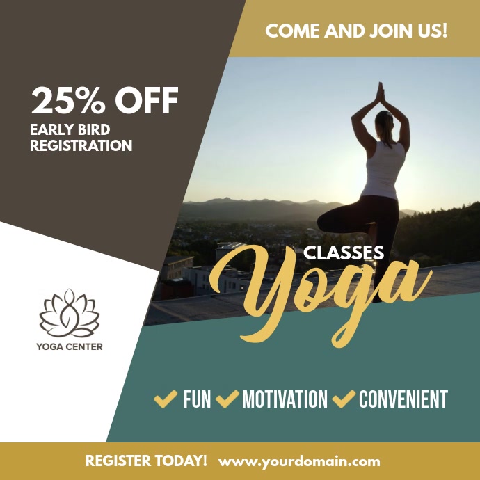 Yoga Classes Video Flyer Template PosterMyWall Yoga Classes Video Flyer Template PosterMyWall