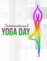 Yoga Day, International Yoga Day Flyer (US Letter) template