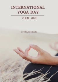 Yoga Day A1 template