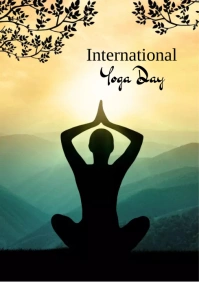 Yoga Day A2 template