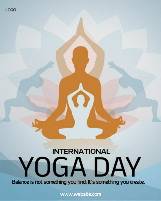 Yoga day Instagram Portrait template