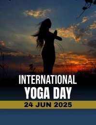 yoga day flyer template