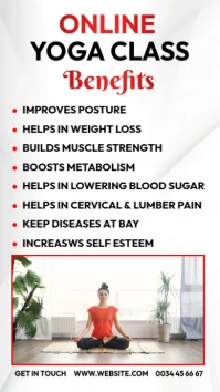 Yoga day flyer Pantalla Digital (9:16) template