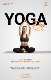 Yoga Day Flyer Template Tabloid