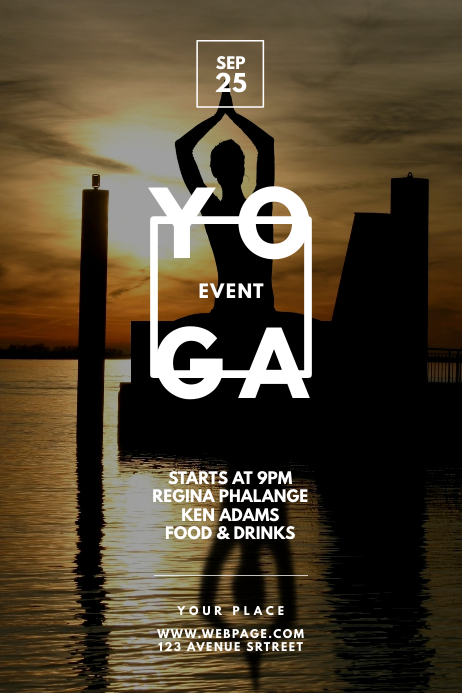 Yoga Event Description Example Copy of Yoga Event Flyer Template | PosterMyWall