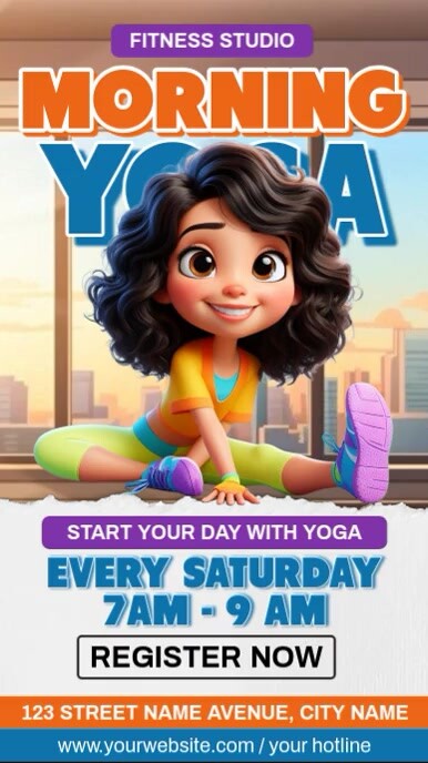 Yoga Exercise Ads Instagram Reel template