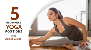yoga fitness youtube thumbnail white and brow template