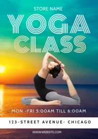 Yoga flyers A3 template