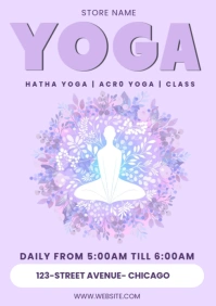 Yoga flyers A3 template