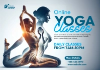 Yoga Free Sessions Postcard 明信片 template