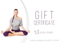 yoga gift card Postcard template