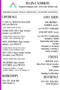 Yoga Instructor Resume Template Postermywall