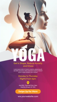 Yoga Lessons Digital Display (9:16) template