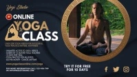 Yoga Online Class Banner Facebook Cover Video (16:9) template