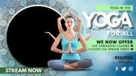 Yoga Online Class Banner Facebook Cover Video (16:9) template