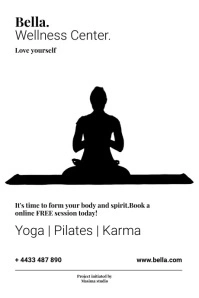 Yoga Online Class Poster template