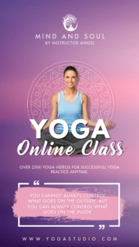 Yoga Online Class Flyer Historia de Instagram template