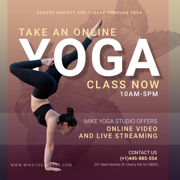 Yoga Online Classes And Videos Ad Template Postermywall