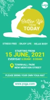 Green Yoga Fitness Banner template