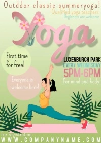 yoga template poster A4