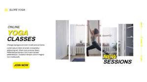 YOGA VIDEO AD Tampilan Digital (16:9) template