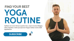 White yoga youtube thumbnail blue and white colors YouTube-miniature Template