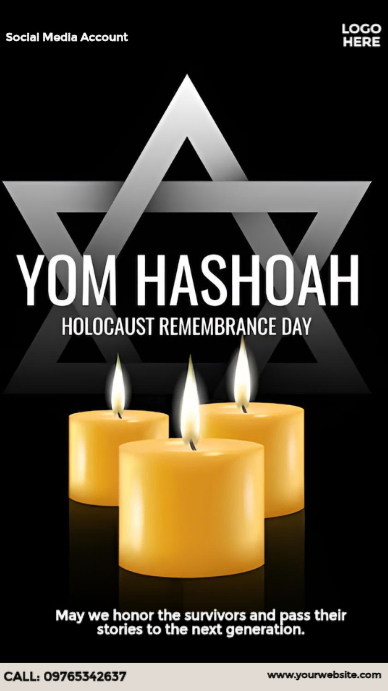 Holocaust Remembrance Day Template | PosterMyWall