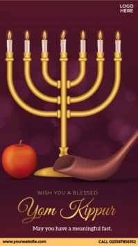 Yom Kippur Day of Atonement Instagram Story template