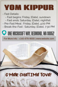 Yom kippur Poster template
