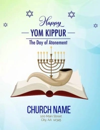 Yom Kippur ใบปลิว (US Letter) template