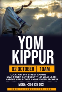 yom kippur Плакат template