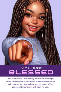 YOU'RE BLESSED Poster template