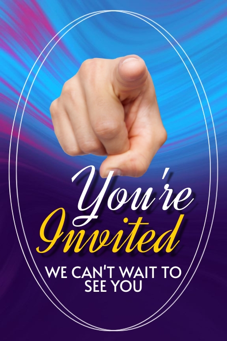 You're invited Cartaz template