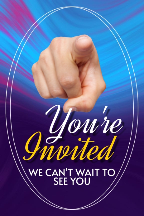 You're invited Poster template