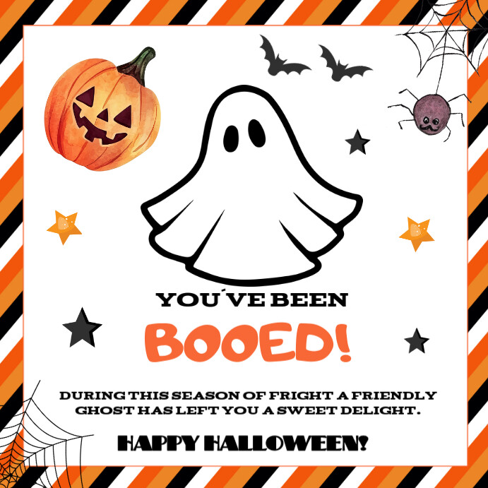 You've Been Booed Boo Box and Boo Basket Tags Template | PosterMyWall